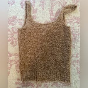 Skims Cozy Knit Tank in Camel L/XL (worn once)